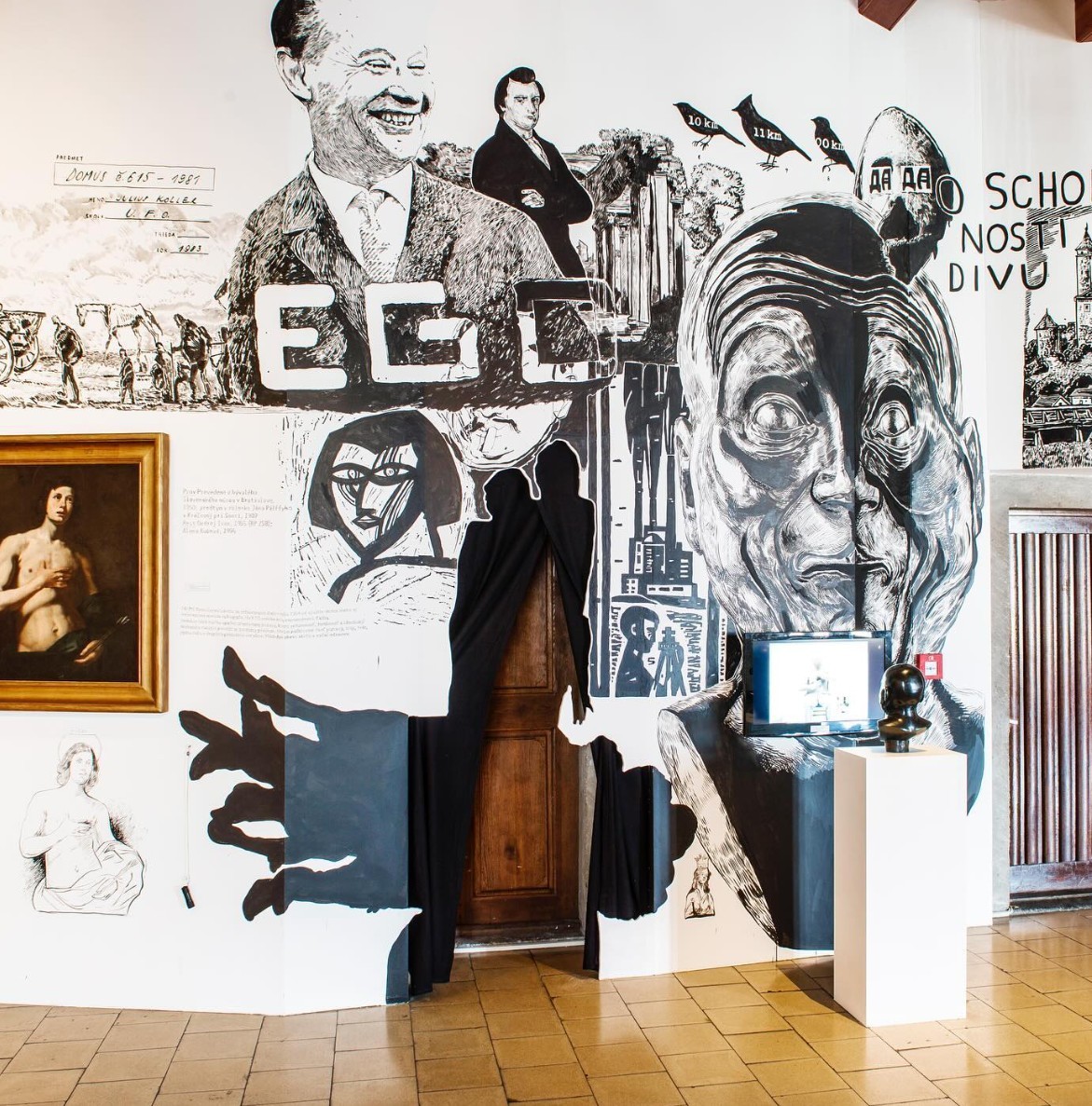 Ikonická stena umelcov Davida Böhma a Jiřího Frantu